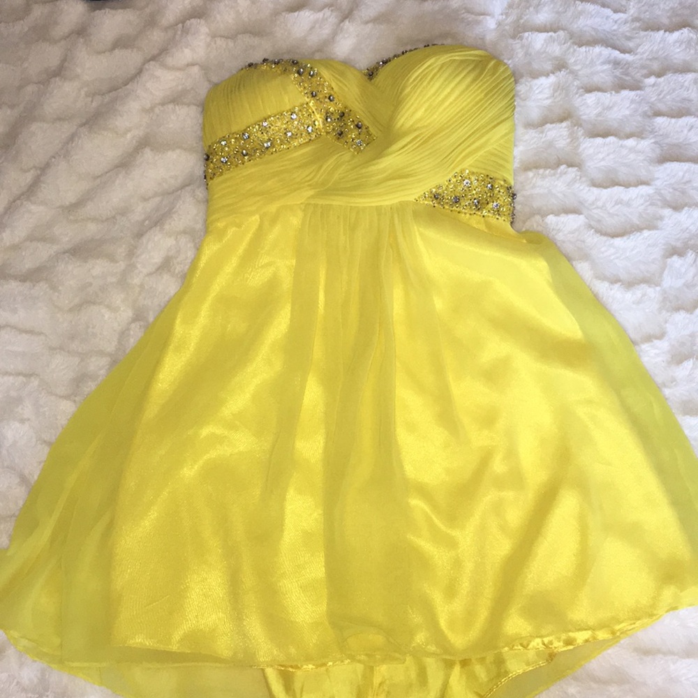 Jeweled yellow dress